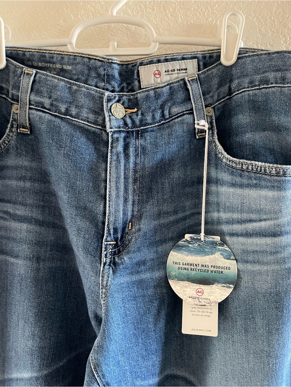 AG Adriano Goldschmied Ex-Boyfriend Slouchy Slim Jeans NWT Plus Size 33 - Picture 4 of 9